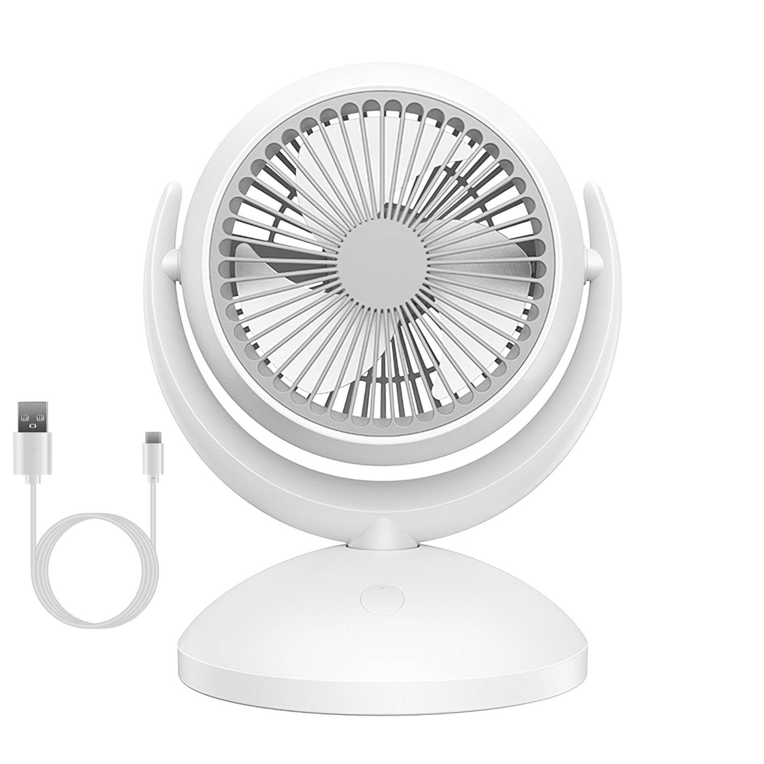 Portable Desk Fan Rechargeable Oscillating Tilting Fan With 4 Speeds 360 Degree - www.Shopthatapp.com