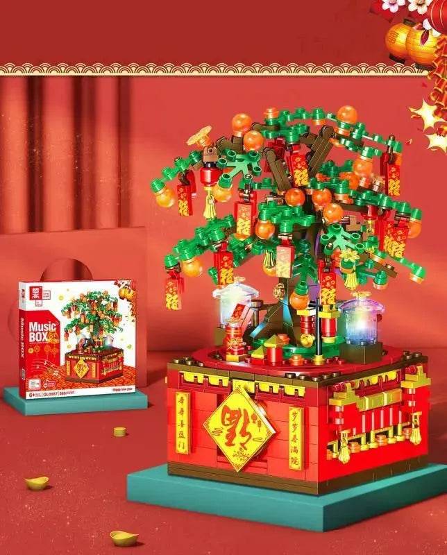 DIY Building Blocks Music Box Christmas Tree Model Desktop Decoration Ornaments Gift Box For Woman Kids Present New Year Gifts - www.Shopthatapp.com