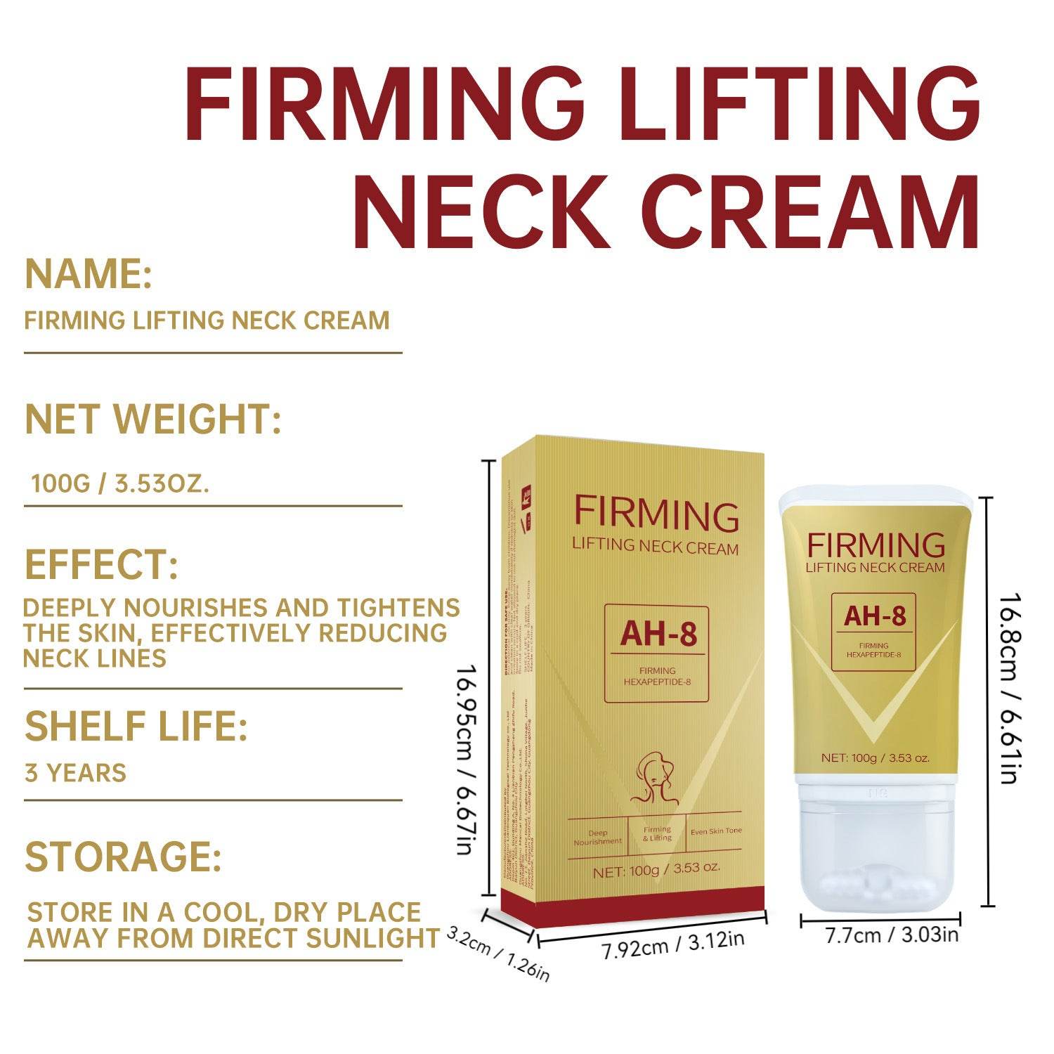 Firming Neck Cream AH-8 - Firming Lifting Neck cream - www.Shopthatapp.com