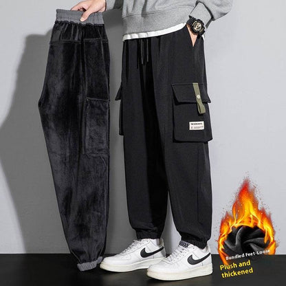 Plus Size Men's Workwear Bag Fall Loose Tappered Cargo Pant trouser - www.Shopthatapp.com