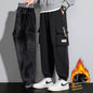 Plus Size Men's Workwear Bag Fall Loose Tappered Cargo Pant trouser - www.Shopthatapp.com