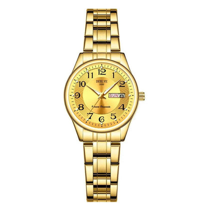 Ultra-thin Steel Strap Double Calendar Luminous Watrproof Watch - www.Shopthatapp.com
