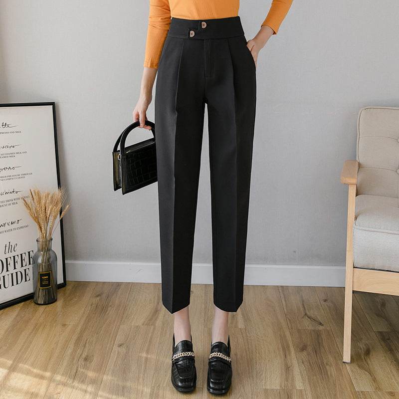 Tapered Trousers Women's Slim Harem Suit Trousers - www.Shopthatapp.com