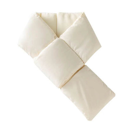 Warm Cross-design Pocket Scarf For Women Winter Outdoor Sports Skiing Cold-proof Down Cotton Plus Velvet Short Scarf - www.Shopthatapp.com