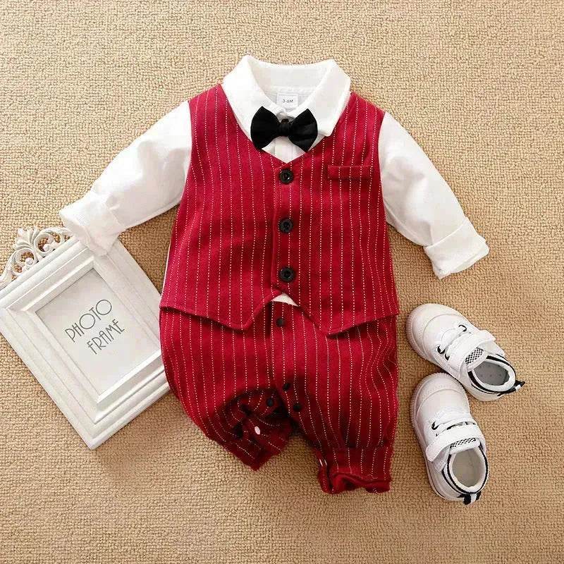 Newborn Baby Boy Gentleman Romper Suit baby boy clothes  baby boy outfits - www.Shopthatapp.com
