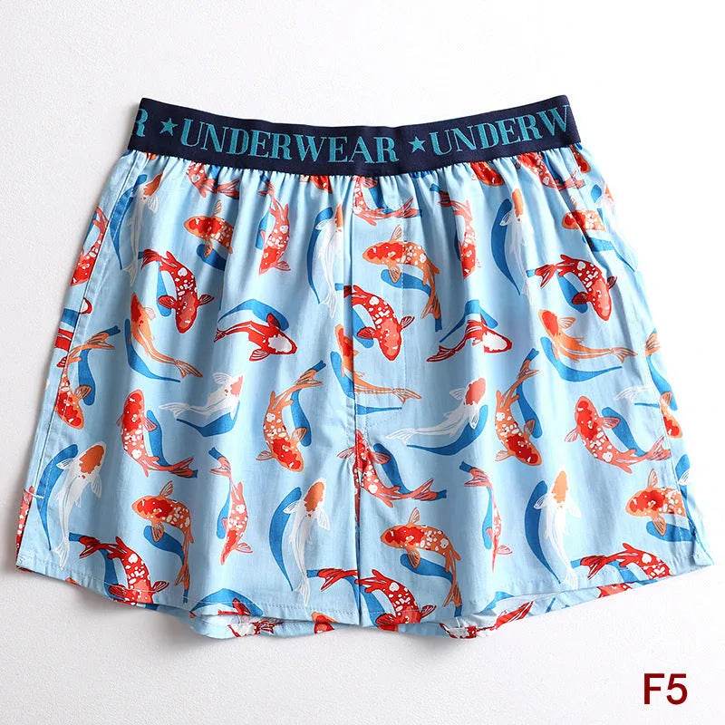 Cartoon Printed Cotton Men's Underwear Loose Boxer Short Breathable - www.Shopthatapp.com