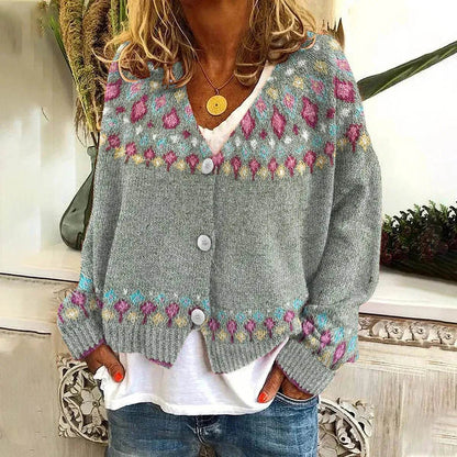 Christmas Abstract Printing Casual Cloak Coat Cardigan Sweater - www.Shopthatapp.com