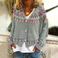 Christmas Abstract Printing Casual Cloak Coat Cardigan Sweater - www.Shopthatapp.com