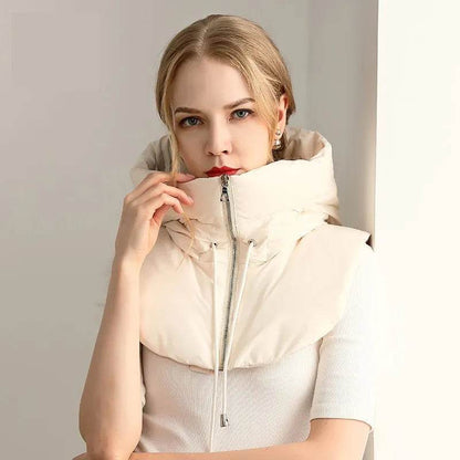 Warm Goose Down Match With Coat Hooded Men And Women Neck gaiter - www.Shopthatapp.com
