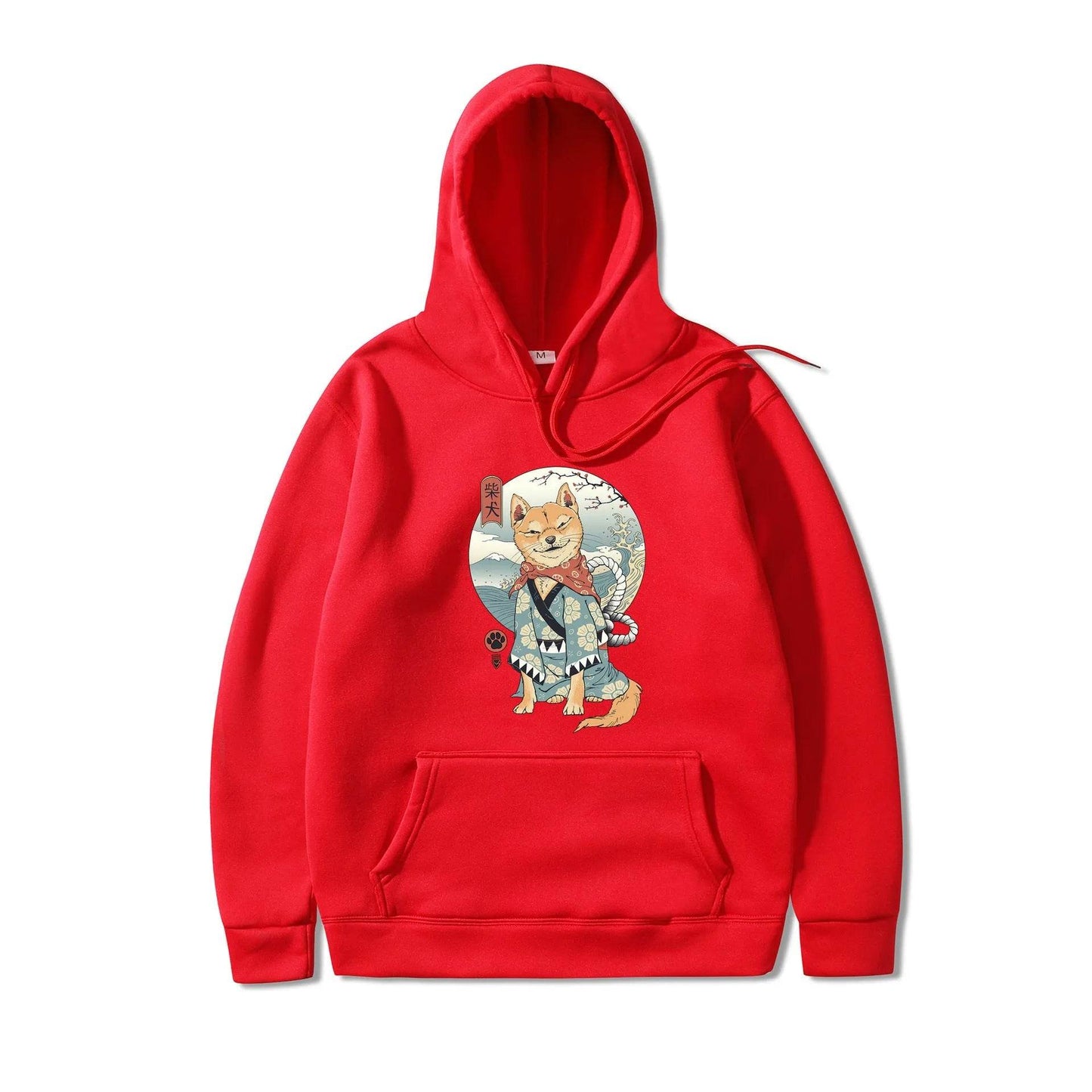 Women Shiba Inu Dog Illustration Printed Casual Hooded Sweater - www.Shopthatapp.com