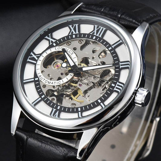 Men's Mechanical Watch Roman Scale Waterproof Fashion Business - www.Shopthatapp.com