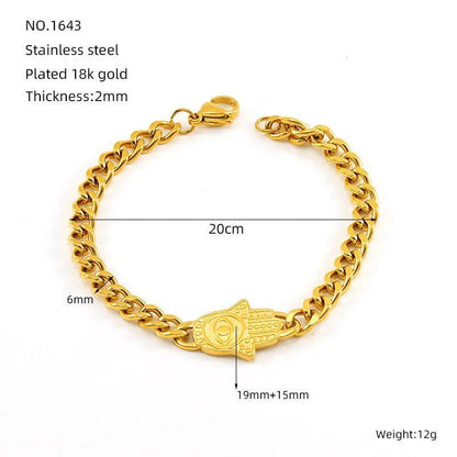 Fashion Stainless Steel Cuban Link Chain Bracelet Numbers - www.Shopthatapp.com
