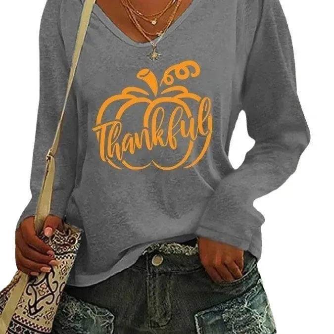 Women's V-neck Long Sleeved T-shirt - www.Shopthatapp.com