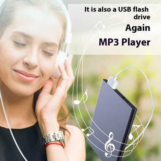Smart Voice Recorder HD Noise Reduction Ultra-thin Portable Voice Activated Audio Recorder - www.Shopthatapp.com