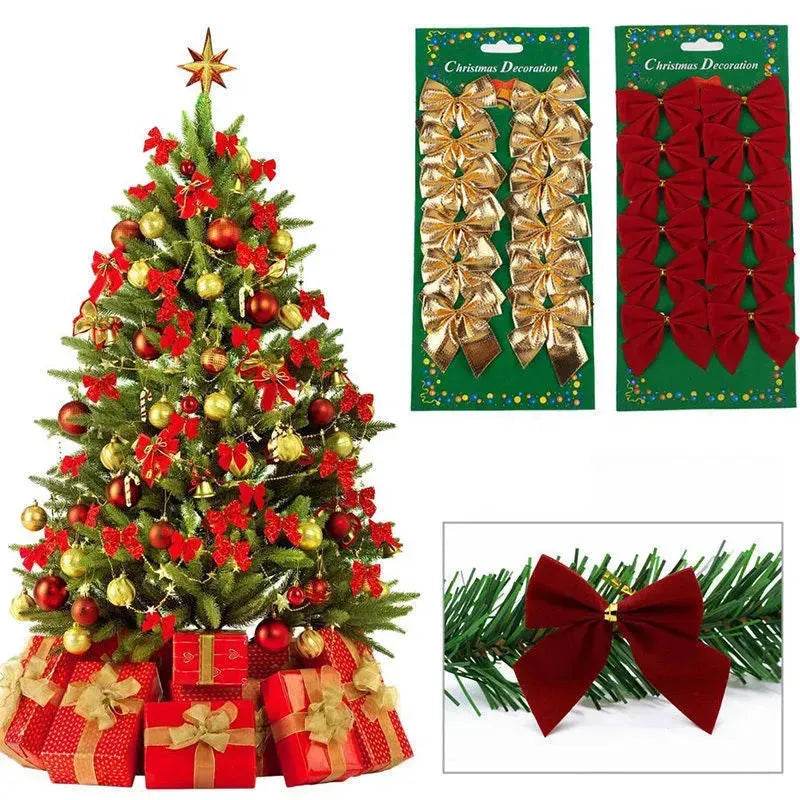 Christmas Tree Ornaments Christmas Decoration Bow - www.Shopthatapp.com