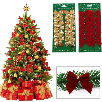 Christmas Tree Ornaments Christmas Decoration Bow - www.Shopthatapp.com