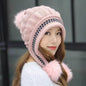 Women Cozy Knit Fleece-Feel Beanie With Ear Flaps Winter Hat Perfect For Skiing & Outdoor Activities - www.Shopthatapp.com
