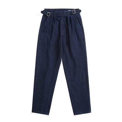 Blue Denim Straight High Waist Jeans pant For Men - www.Shopthatapp.com