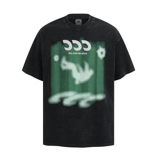 Abstract Pattern Printing Wash Short Sleeve - www.Shopthatapp.com