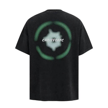 Abstract Pattern Printing Wash Short Sleeve - www.Shopthatapp.com