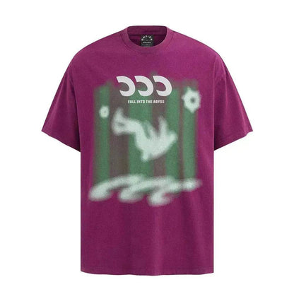 Abstract Pattern Printing Wash Short Sleeve - www.Shopthatapp.com