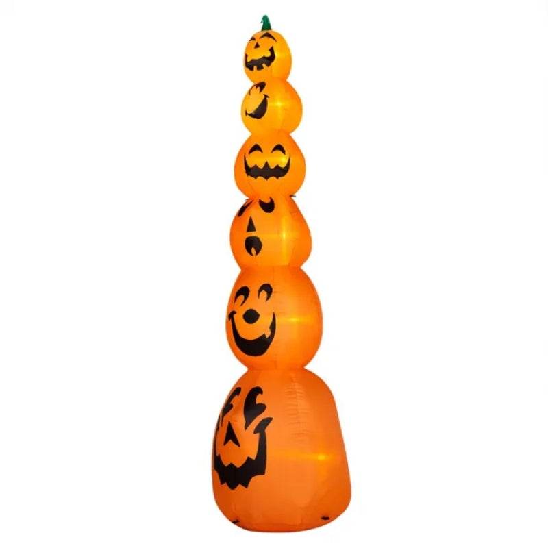 9FT Halloween Inflatable Stacked Pumpkins, Blow Up 6 Pumpkins Inflatable With Built-in LED Lights Outdoor Decorations Large Party Yard Decoration - www.Shopthatapp.com