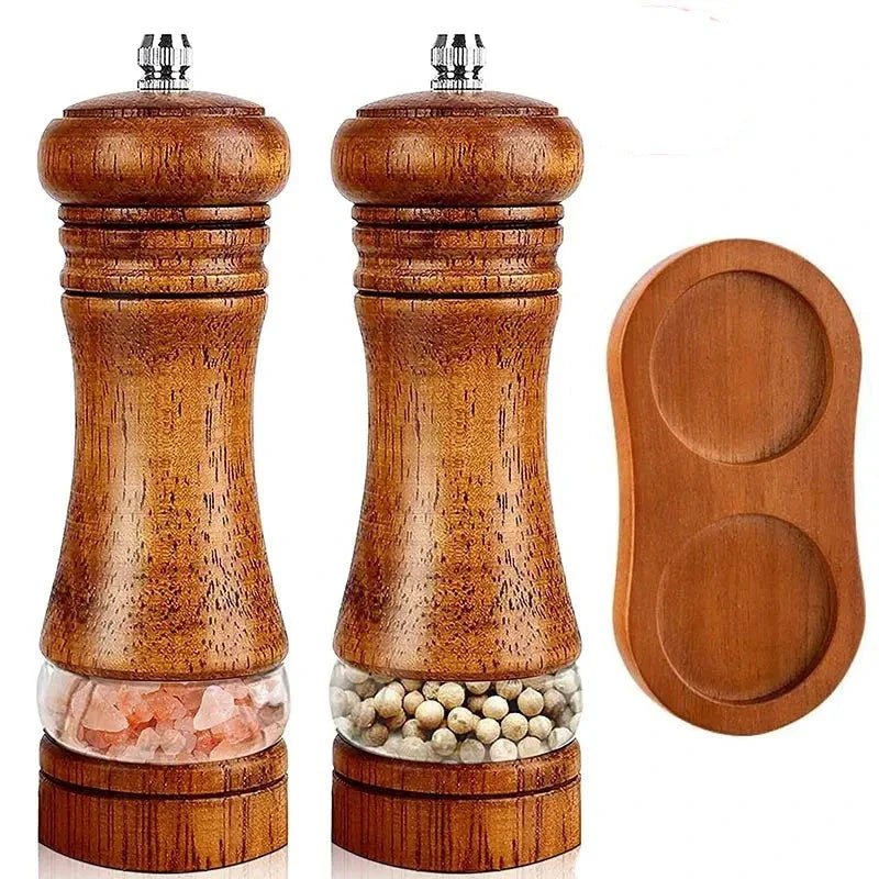 Acacia Wood Salt and Pepper Grinder Set - www.Shopthatapp.com