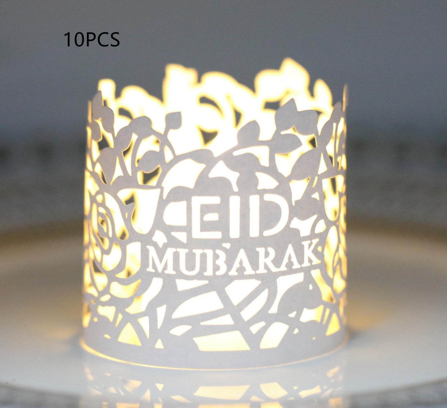 MOQ200 Ramadan Electronic Candle Lampshade Laser Cutout - www.Shopthatapp.com
