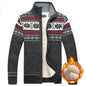 Men's Sweater Warm Velvet Sweatercoat Winter Wool Cardigan Male Casual Thicken Warm Fleece Christmas Sweater For Man - www.Shopthatapp.com
