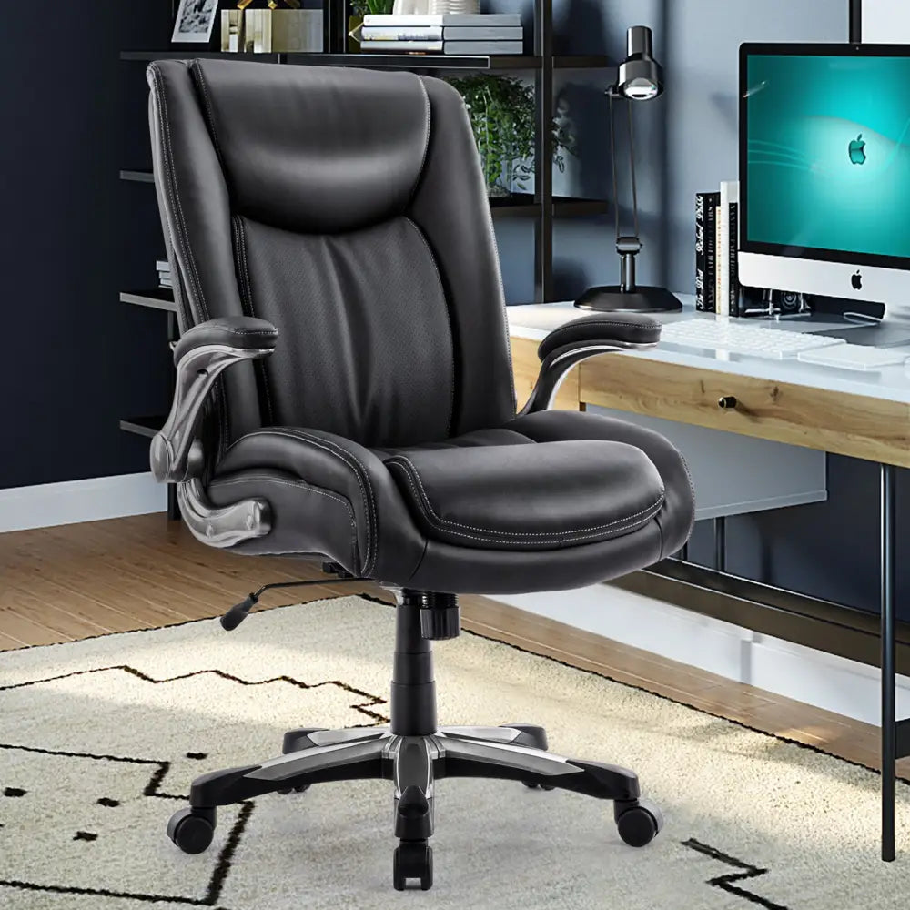 Adjustable Height Wide Seat Administrative Home Office Desk And Chair - www.Shopthatapp.com