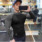 Muscle fit Long sleeve Gym shirt Sports Leisure Top for men - www.Shopthatapp.com