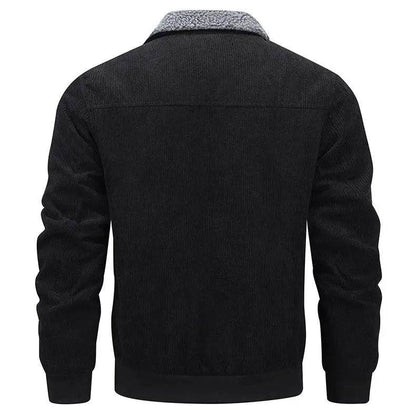Winter Lapel Fleece Jacket With Pockets Warm Thicken Cotton Coat Men's Clothing - www.Shopthatapp.com
