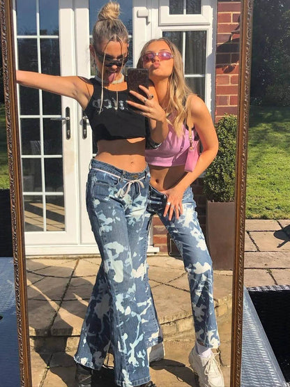 Slim Fit Slimming Versatile Personality Bootcut Jeans Pants women - www.Shopthatapp.com