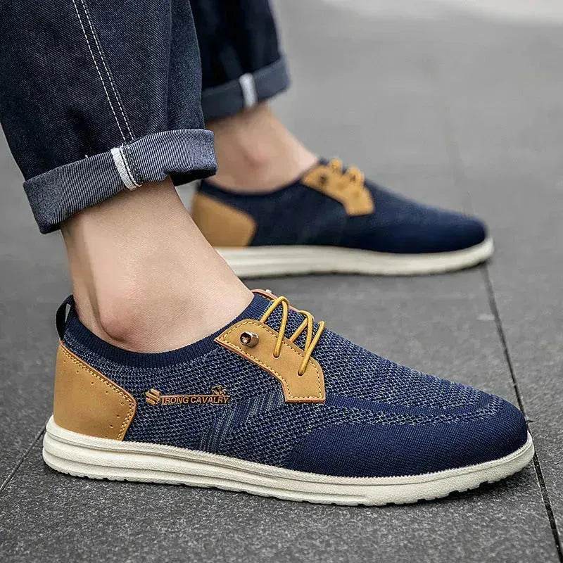 Casual Flat  Slip-on Mesh Shoes Lightweight Breathable Loafers Men Walking Running Sports Shoes Sneakers for Men - www.Shopthatapp.com