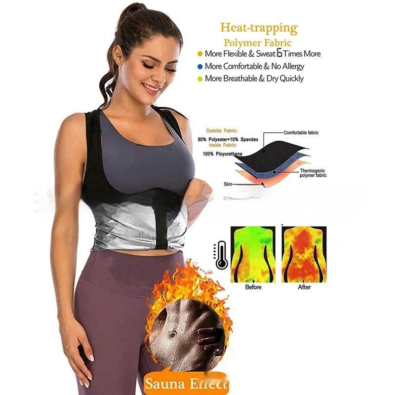 Workout Neoprene Sauna Sweat Vest for Women Tank Top - www.Shopthatapp.com