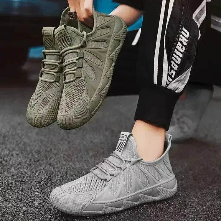 Breathable Mesh Sports Shoes Casual Lace-up Sneakers Men Non-slip Shoes - www.Shopthatapp.com