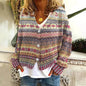 Christmas Abstract Printing Casual Cloak Coat Cardigan Sweater - www.Shopthatapp.com