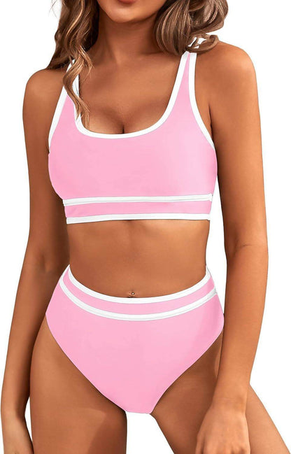 Bikini Tight-fitting Solid Color Swimsuit For Women - www.Shopthatapp.com