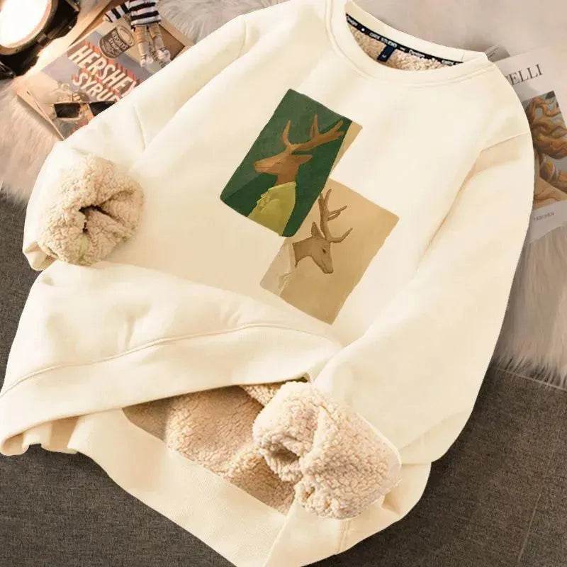Autumn Winter Fleece-lined thick sweatshirt Pullover top for men - www.Shopthatapp.com