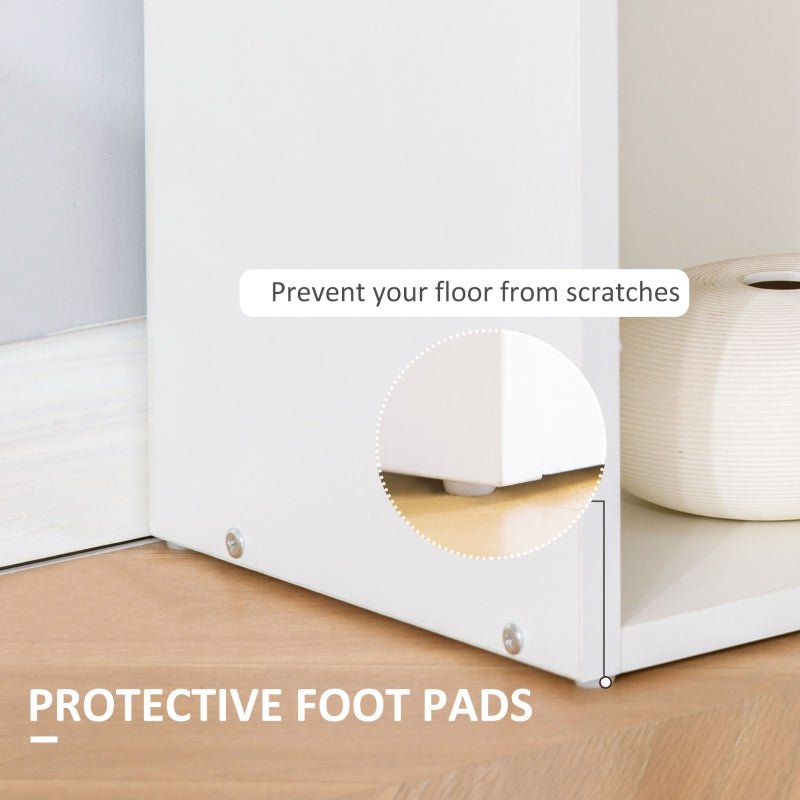 120cm Modern Computer Desk Bookshelf Study Table Workstation PC Laptop Writing Home Office 6 Shelves White - www.Shopthatapp.com