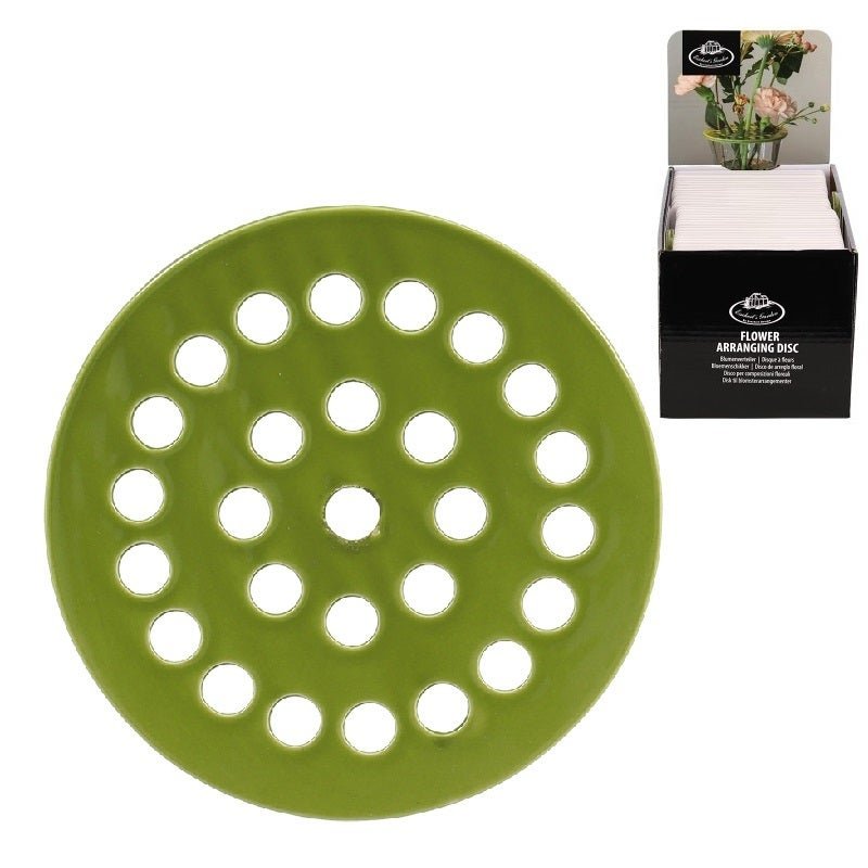 Disque de composition florale vert L