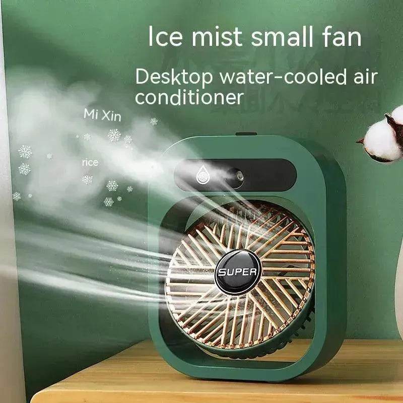 Air Conditioning Fan Desk Misting Fan Air Cooler Cooling USB Rechargeable Humidifier Portable Spray Fan With 3 Wind Speeds For Home - www.Shopthatapp.com