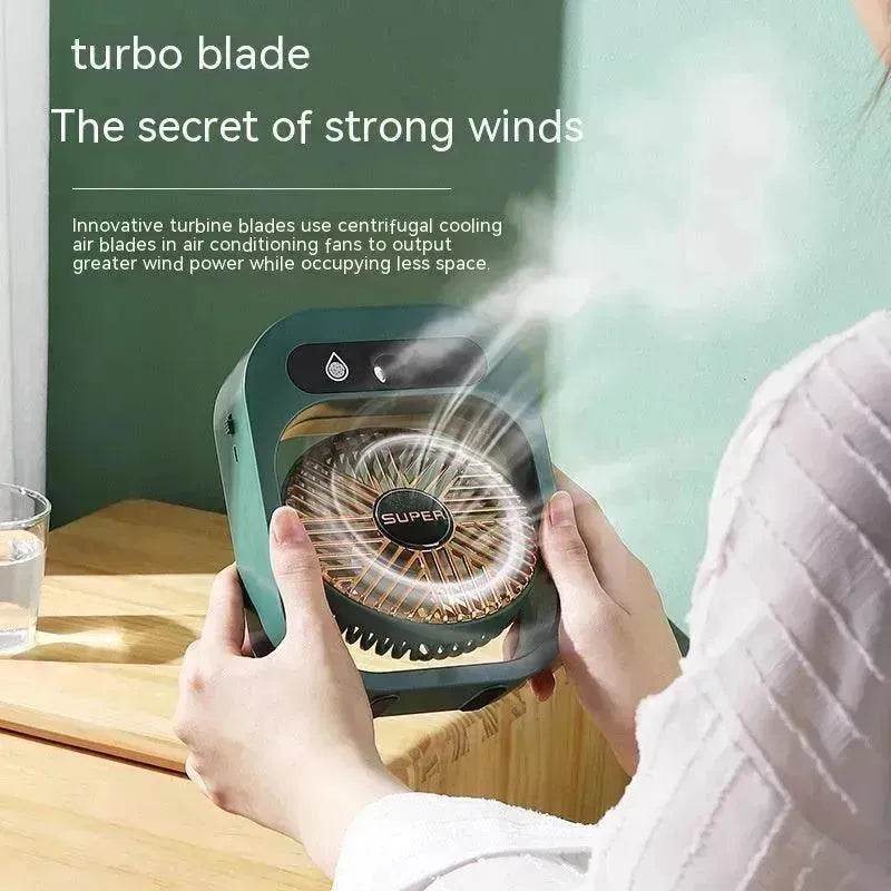 Air Conditioning Fan Desk Misting Fan Air Cooler Cooling USB Rechargeable Humidifier Portable Spray Fan With 3 Wind Speeds For Home - www.Shopthatapp.com