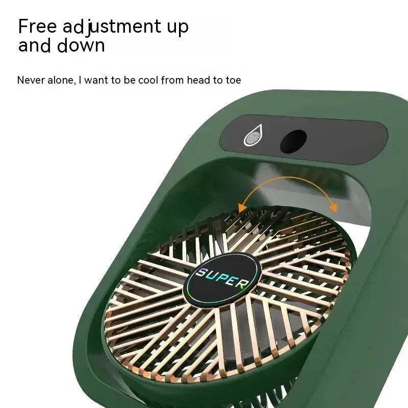 Air Conditioning Fan Desk Misting Fan Air Cooler Cooling USB Rechargeable Humidifier Portable Spray Fan With 3 Wind Speeds For Home - www.Shopthatapp.com
