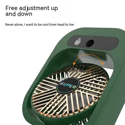 Air Conditioning Fan Desk Misting Fan Air Cooler Cooling USB Rechargeable Humidifier Portable Spray Fan With 3 Wind Speeds For Home - www.Shopthatapp.com