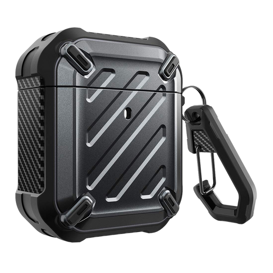 Étui robuste Unicorn Beetle Pro pour Apple AirPods 1 et 2 - Noir