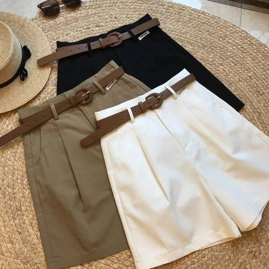 Aliya Wide Leg High Waist Women's Shorts - www.Shopthatapp.com
