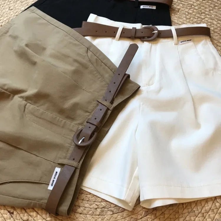 Aliya Wide Leg High Waist Women's Shorts - www.Shopthatapp.com