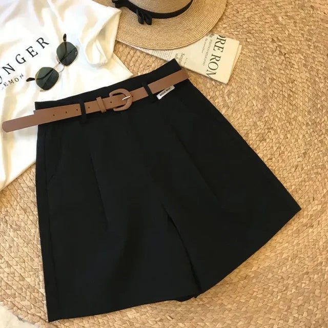 Aliya Wide Leg High Waist Women's Shorts - www.Shopthatapp.com