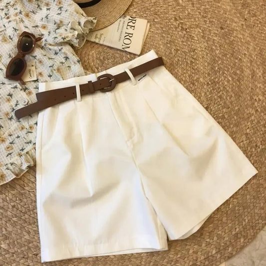 Aliya Wide Leg High Waist Women's Shorts - www.Shopthatapp.com